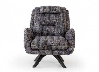 Sessel Modern Grau Wohnzimmer Sitzmöbel Textil Luxus Design Möbel Lounge Club